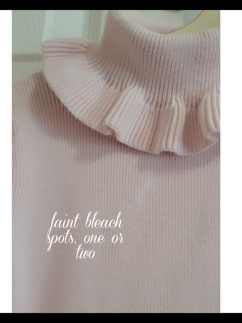 🌿Gymboree Vintage Girls 3T Pink Ruffle Collar Cotton Sweater Bow Wrists Classy - Picture 6 of 10